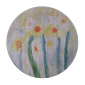 Abstrakte Daffodien Schneidebrett (Vorderseite)