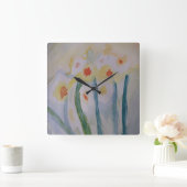 Abstrakte Daffodien Uhr (Zuhause)