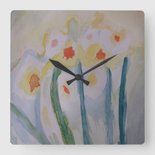 Abstrakte Daffodien Uhr (Vorderseite)