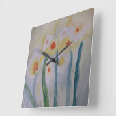 Abstrakte Daffodien Uhr (Winkel)