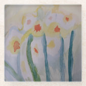 Abstrakte Daffodien Untersetzer (Vorderseite)