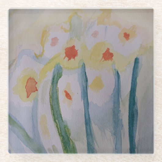 Abstrakte Daffodien Untersetzer (Vorderseite)