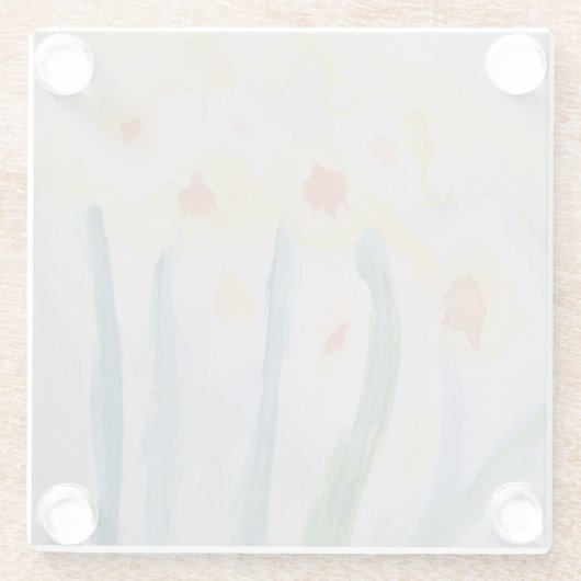 Abstrakte Daffodien Untersetzer (Rückseite)
