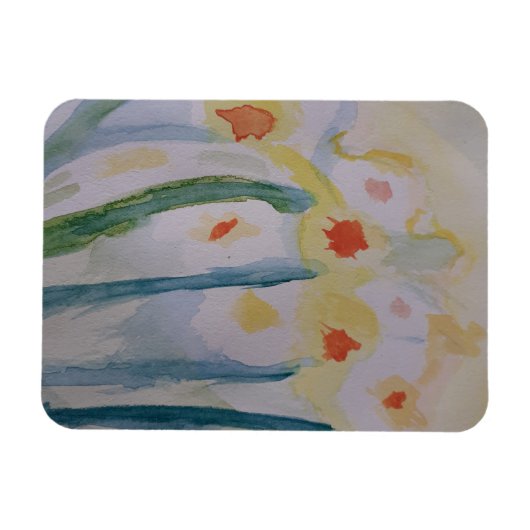 Abstrakte Daffodils Flexible Foto Magnet (Horizontal)