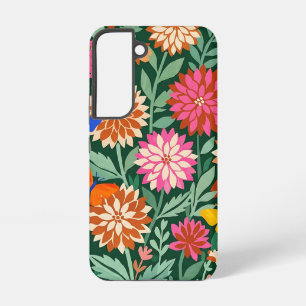 Abstrakte Dahlias Schmetterlinge Samsung Hüllen Galaxy Hülle