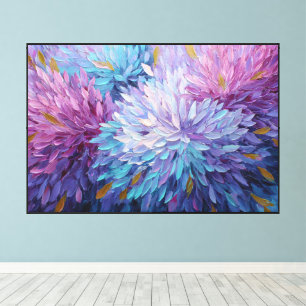 Abstrakte Dahlien-Blumenkunst – Elegante Blumenkun Leinwanddruck