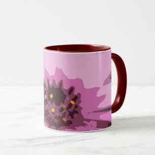 Abstrakte Daisy-Blume in farbenfrohen Hübschen Ros Tasse