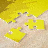 Abstrakte Daisy-Blume in farbenfroher, lebhafter G Puzzle (Seite)