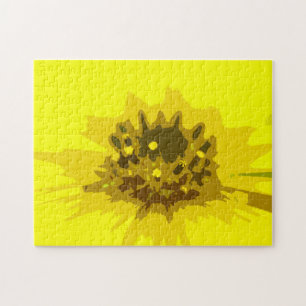 Abstrakte Daisy-Blume in farbenfroher, lebhafter G Puzzle