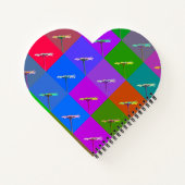 Abstrakte Daisy Squares Notizblock (Rückseite)