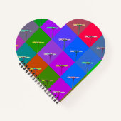 Abstrakte Daisy Squares Notizblock (Vorderseite)