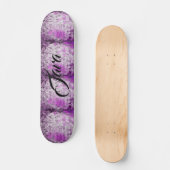 Abstrakte Damaskus Rosa drucken Skateboard anpasse (Vorderseite)