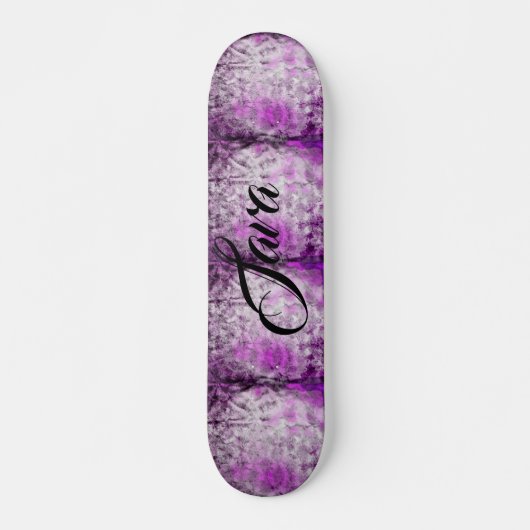 Abstrakte Damaskus Rosa drucken Skateboard anpasse (Vorne)