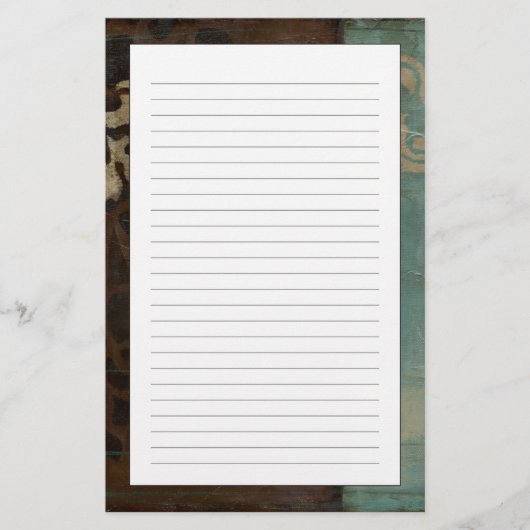 Abstrakte Damast-Tapisserie durch Jennifer Briefpapier (Vorderseite)