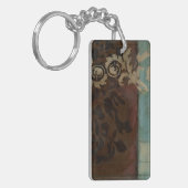 Abstrakte Damast-Tapisserie durch Jennifer Schlüsselanhänger (Vorderseite links)
