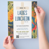 Abstrakte Damenkirche Blumen Mittagessen Flyer (Hand)