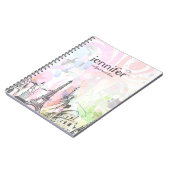 Abstrakte Darstellung der Sehenswürdigkeiten weltw Notizblock (Linke Seite)