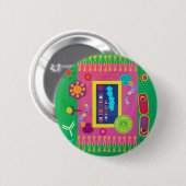 Abstrakte Darstellung des Zell-Matisse-Stils Button (Vorne & Hinten)