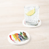 Abstrakte Darstellung menschlicher Figuren in Bewe Getränkeuntersetzer (Seite)