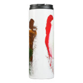 Abstrakte Darstellung menschlicher Figuren in Bewe Thermosbecher (Rückseite)