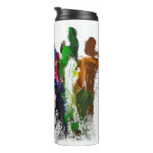 Abstrakte Darstellung menschlicher Figuren in Bewe Thermosbecher (Nach rechts gedreht)