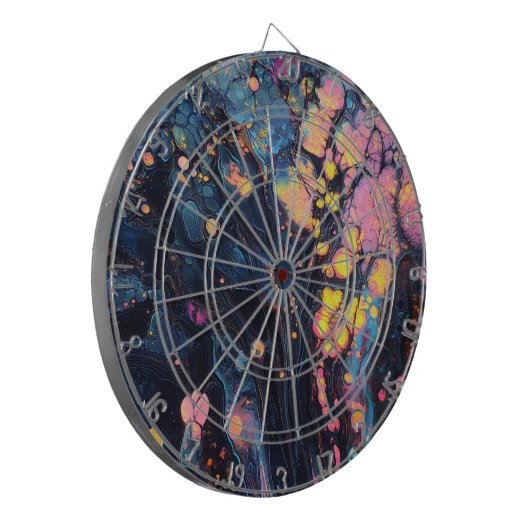 Abstrakte Dartboard Dartscheibe (Vorderseite Links)