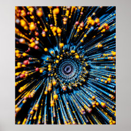 Abstrakte Datenströmung Poster