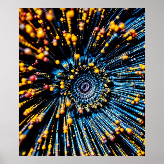 Abstrakte Datenströmung Poster (Vorne)