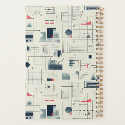 Abstrakte Datenvisualisierung - Individueller Plan Planer (Rückseite)