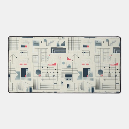 Abstrakte Datenvisualisierung Schreibtischunterlage (Vorderseite)