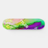 Abstrakte DD-Markenskateboard mit farbenfrohen Was Skateboard (Horizontal)