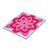 Abstrakte Dekoration in Rosa und Blau Fliese (Seite)