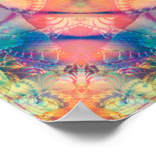 Abstrakte Dekoration mit mehrfarbiger Textur. Hell (Ecke)