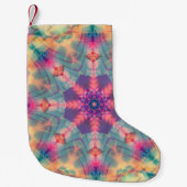 Abstrakte Dekoration mit mehrfarbiger Textur. Hell Kleiner Weihnachtsstrumpf (Vorderseite)