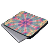 Abstrakte Dekoration mit mehrfarbiger Textur. Hell Laptopschutzhülle (Vorne Knopf)