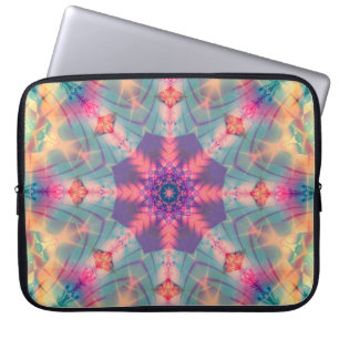 Abstrakte Dekoration mit mehrfarbiger Textur. Hell Laptopschutzhülle