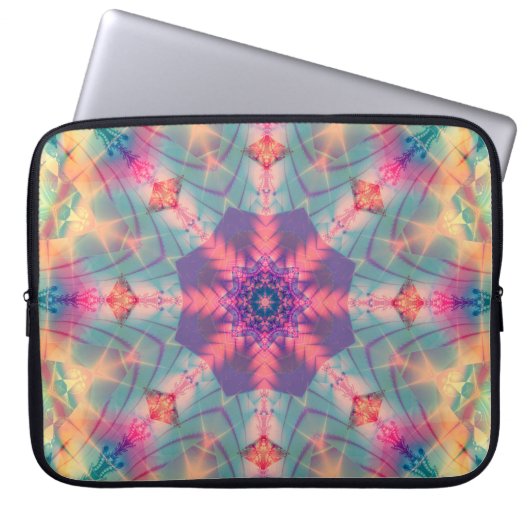 Abstrakte Dekoration mit mehrfarbiger Textur. Hell Laptopschutzhülle (Vorderseite)