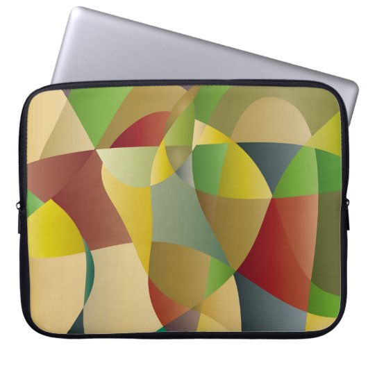 Abstrakte dekorative farbenfrohe Hintergrundabstra Laptopschutzhülle (Vorderseite)