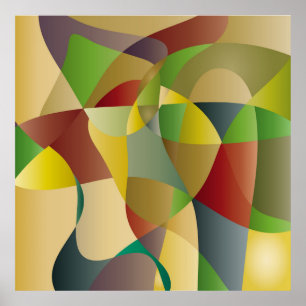 Abstrakte dekorative farbenfrohe Hintergrundabstra Poster