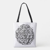 Abstrakte dekorative Rose 2 Tasche (Rückseite)