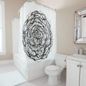 Abstrakte dekorative Rose Duschvorhang (Beispiel)