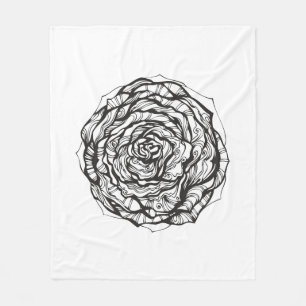 Abstrakte dekorative Rose Fleecedecke