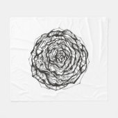 Abstrakte dekorative Rose Fleecedecke (Vorderseite (Horizontal))