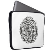Abstrakte dekorative Rose Laptopschutzhülle (Vorne Rechts)