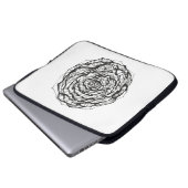 Abstrakte dekorative Rose Laptopschutzhülle (Vorne Knopf)