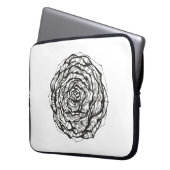 Abstrakte dekorative Rose Laptopschutzhülle (Vorderseite Links)