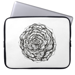 Abstrakte dekorative Rose Laptopschutzhülle