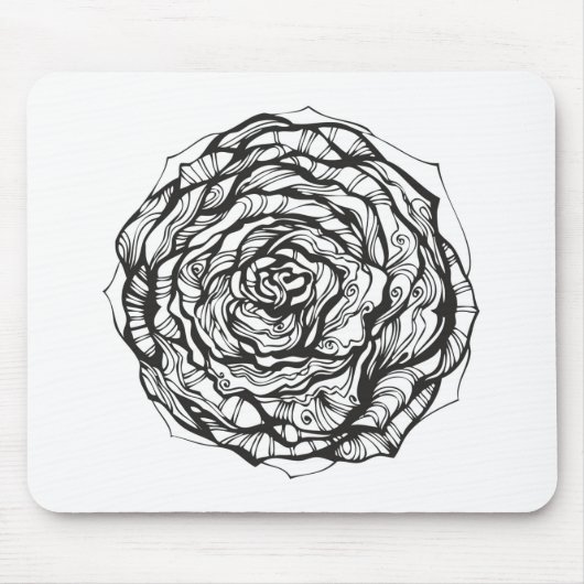 Abstrakte dekorative Rose Mousepad (Vorne)