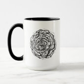 Abstrakte dekorative Rose Tasse (Links)