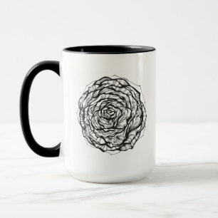 Abstrakte dekorative Rose Tasse